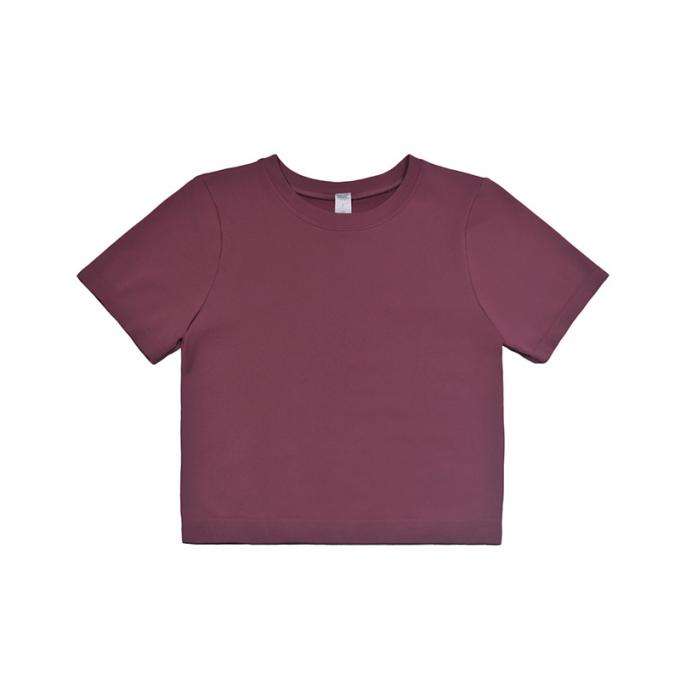 Las mujeres de la camiseta del jersey del bordado de la flor del cuello de O sueltan top del algodón del verano 2021 rosados causales de las camisetas de manga corta el nuevo