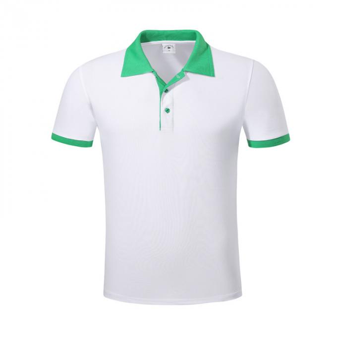 Nuevo camiseta modificada para requisitos particulares polo unisex polivinílico del logotipo de la solapa del cuello cisne de la manga del cortocircuito del estilo