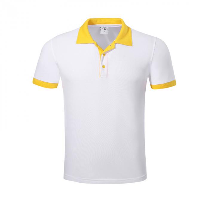 Nuevo camiseta modificada para requisitos particulares polo unisex polivinílico del logotipo de la solapa del cuello cisne de la manga del cortocircuito del estilo