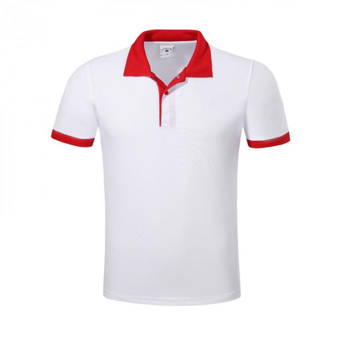 Nuevo camiseta modificada para requisitos particulares polo unisex polivinílico del logotipo de la solapa del cuello cisne de la manga del cortocircuito del estilo