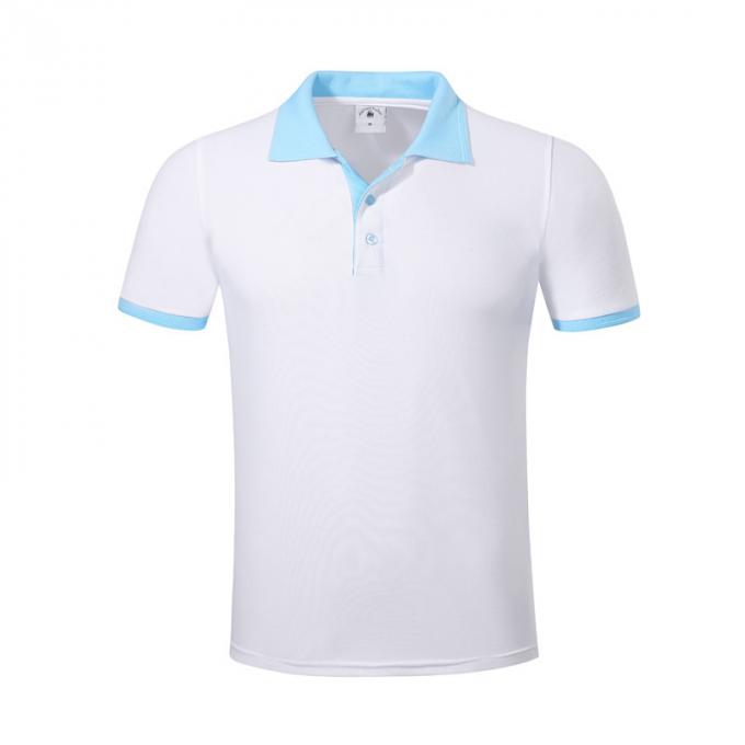 Nuevo camiseta modificada para requisitos particulares polo unisex polivinílico del logotipo de la solapa del cuello cisne de la manga del cortocircuito del estilo