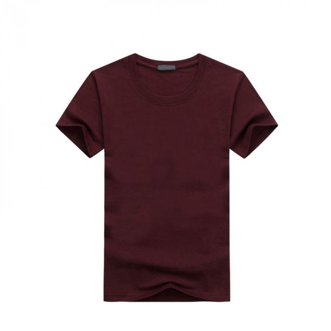 Camiseta pura de encargo del color de la cultura corporativa del LOGOTIPO de la ropa del club de servicio de encargo de la camisa de la publicidad del cuello de la ronda de la clase del algodón DIY