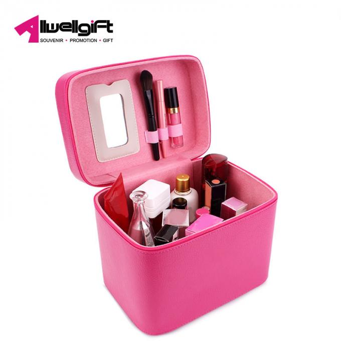 Cajas del filtro de gran capacidad del maquillaje de la bolsa cosmética portátil negra de gama alta de la señora