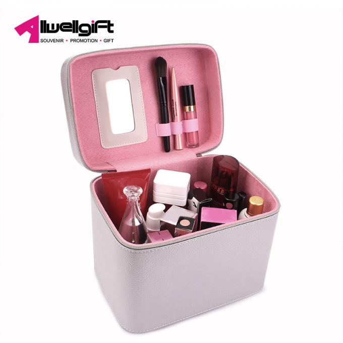 Cajas del filtro de gran capacidad del maquillaje de la bolsa cosmética portátil negra de gama alta de la señora