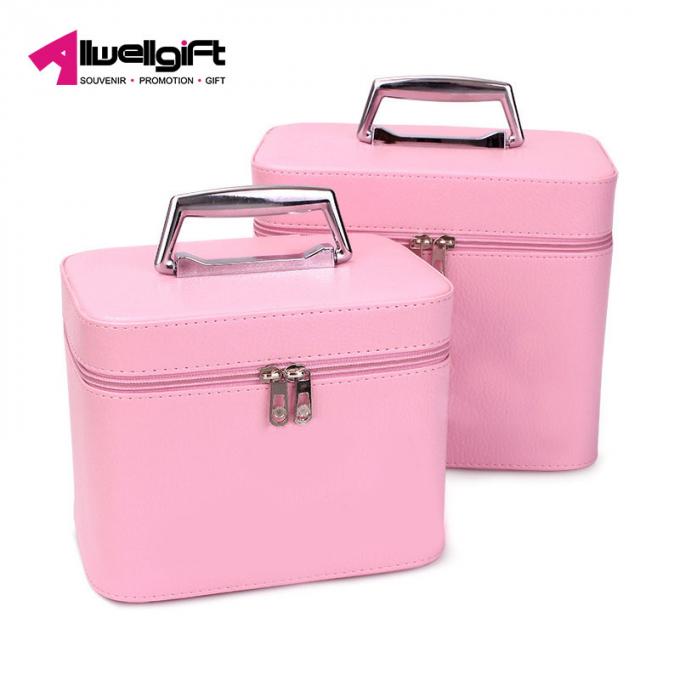 Cajas del filtro de gran capacidad del maquillaje de la bolsa cosmética portátil negra de gama alta de la señora