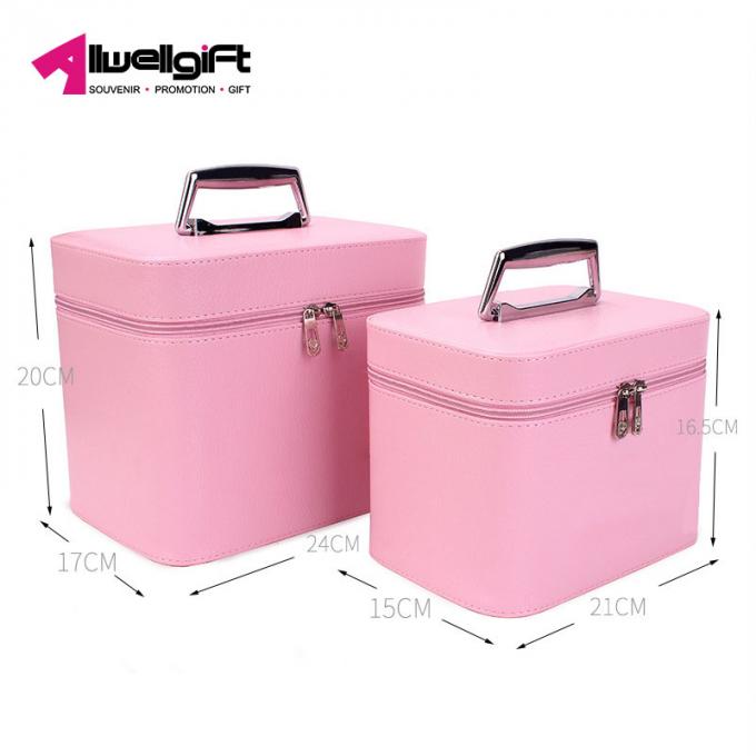Cajas del filtro de gran capacidad del maquillaje de la bolsa cosmética portátil negra de gama alta de la señora