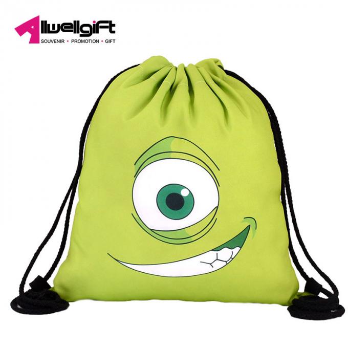 Bolso de cierre de tira lindo del ojo de Eco del modelo del hombro de la playa del poliéster sonriente grande impermeable amistoso de la mochila para los niños