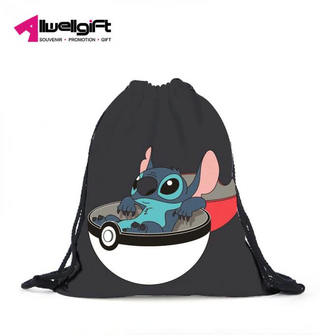 Bolso de cierre de tira lindo del ojo de Eco del modelo del hombro de la playa del poliéster sonriente grande impermeable amistoso de la mochila para los niños