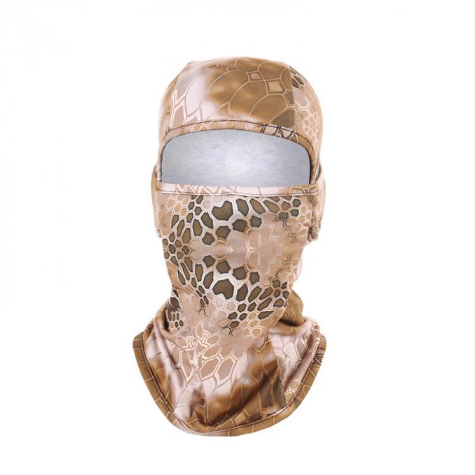 Casco de ciclo del pasamontañas de la serpiente del camuflaje de la mascarilla del camuflaje de la caza de la máscara del polvo de la taza de la cara llena del escudo anti elástico de alta calidad de la boca