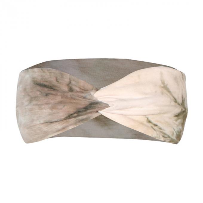 Banda cruzada elástico de encargo al por mayor del pelo cruzado del abrigo de la cabeza de Logo Tie Dye Headband Woman para el maquillaje del entrenamiento de los deportes