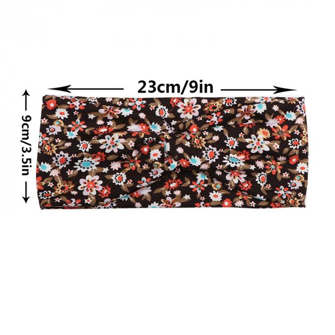 Flor de encargo de la moda impresa para modelar los accesorios coloridos del pelo de las mujeres del bebé de las vendas peludas recién nacidas de las diademas para el pelo
