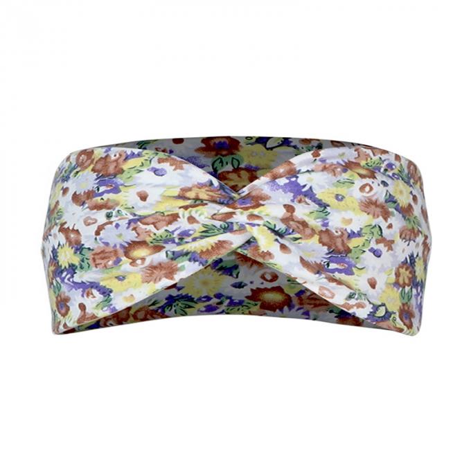 Flor de encargo de la moda impresa para modelar los accesorios coloridos del pelo de las mujeres del bebé de las vendas peludas recién nacidas de las diademas para el pelo