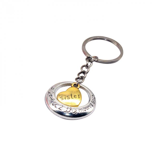 la aduana vende al por mayor el nuevo metal precioso creativo de la aleación del cinc del regalo del coche de la forma del corazón keychian