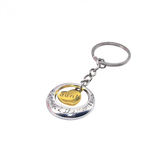 la aduana vende al por mayor el nuevo metal precioso creativo de la aleación del cinc del regalo del coche de la forma del corazón keychian