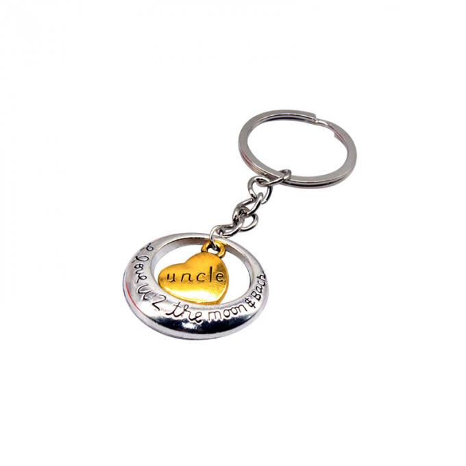 la aduana vende al por mayor el nuevo metal precioso creativo de la aleación del cinc del regalo del coche de la forma del corazón keychian