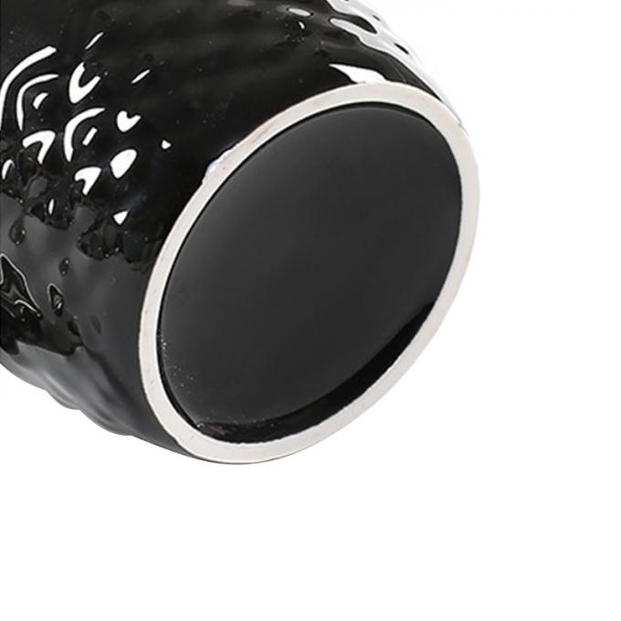 El café de cerámica divertido asalta la piña de la porcelana forma las tazas blancas negras de la taza con oro maneja el recuerdo promocional plateado del viaje