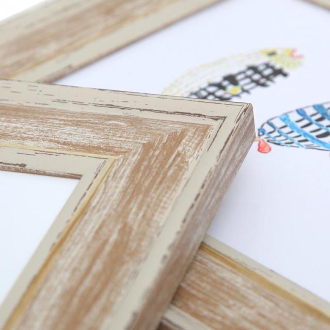sistema de madera al por mayor personalizado diseño creativo modificado para requisitos particulares del marco de la foto de la imagen de la pared cuadrada del logotipo