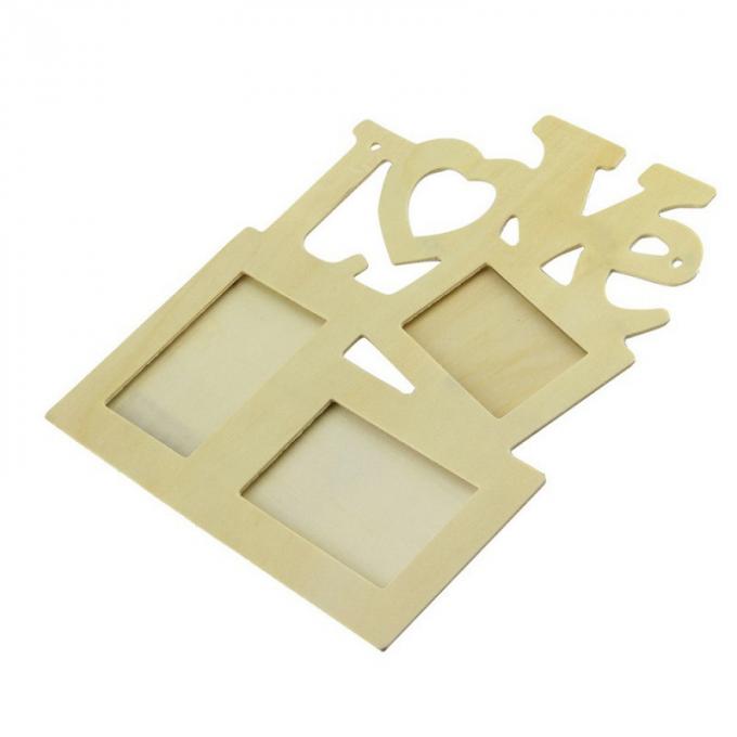 Marco en blanco de madera de la foto del AMOR del hogar 3D del recuerdo de las ventas al por mayor de la decoración del marco de encargo turístico creativo de encargo de la foto