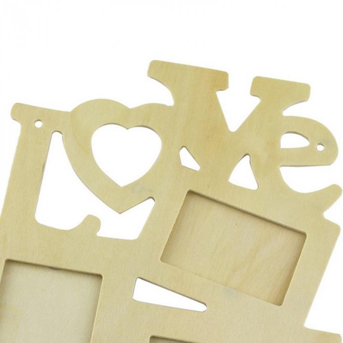 Marco en blanco de madera de la foto del AMOR del hogar 3D del recuerdo de las ventas al por mayor de la decoración del marco de encargo turístico creativo de encargo de la foto