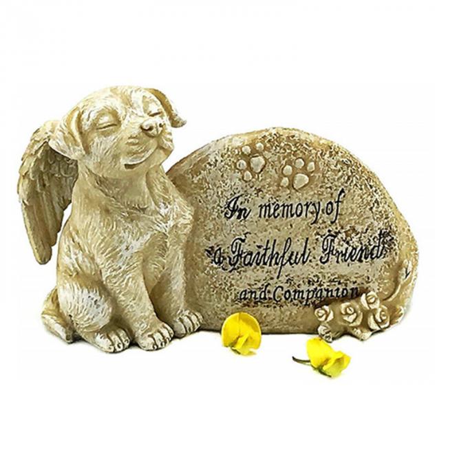 Piedra sepulcral creativa de encargo del animal doméstico de la artesanía de la resina de la decoración del hogar 3D del recuerdo de las ventas al por mayor