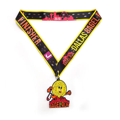 Wholesale Cheap Custom Design Your Own Zinc Alloy 3D Gold Metal Award Marathon Running Sport Medal